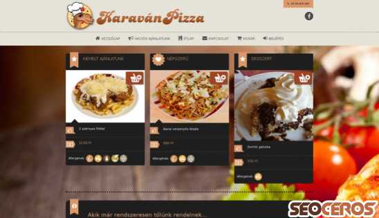 karavanpizza.hu desktop előnézeti kép