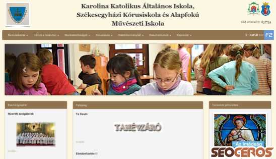 karolinavac.hu desktop náhled obrázku