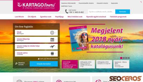kartagotours.hu desktop náhľad obrázku