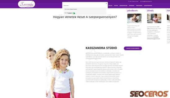 kasszandra.hu desktop előnézeti kép