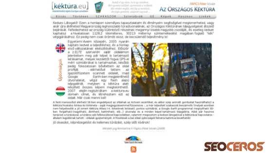 kektura.eu desktop előnézeti kép