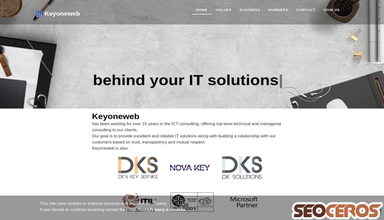 keyoneweb.it desktop előnézeti kép