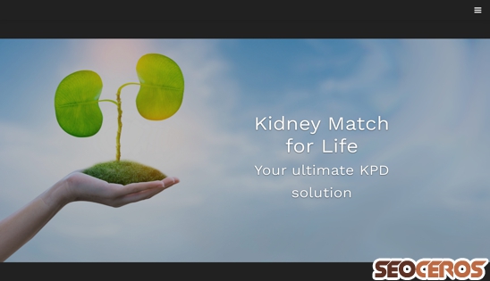 kidneymatchforlife.com desktop förhandsvisning