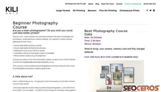 kiliarts.co.uk/photographer-workshop-for-beginners desktop vista previa