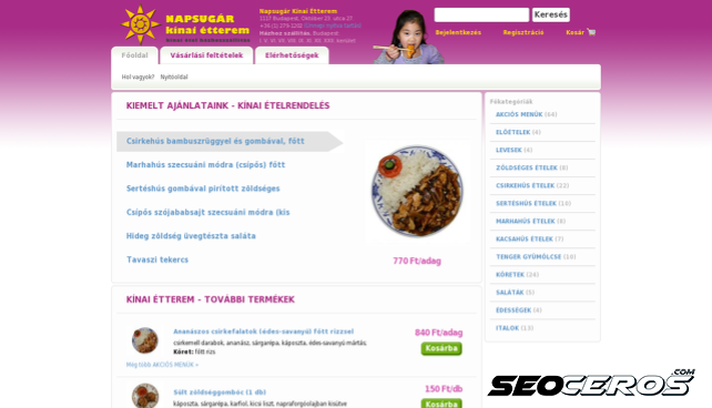 kinaietelrendeles.hu desktop náhľad obrázku