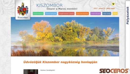 kiszombor.hu desktop obraz podglądowy