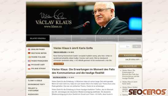 klaus.cz desktop förhandsvisning