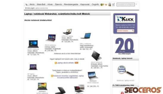 klickcomp.hu desktop náhled obrázku