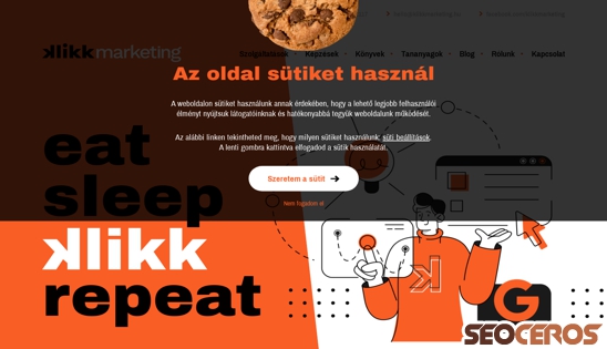 klikkmarketing.hu desktop előnézeti kép