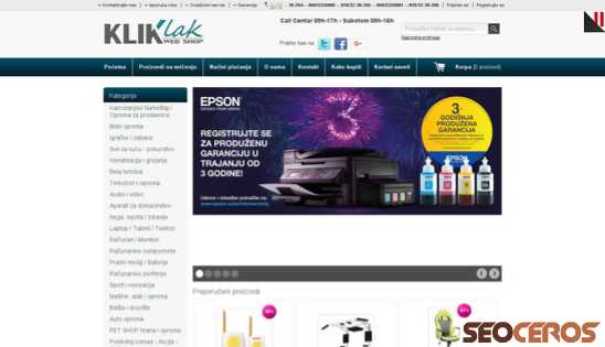 kliklak.rs desktop Vorschau