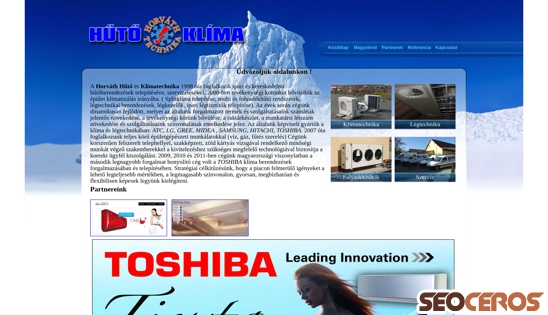 klimahorvath.hu desktop Vista previa