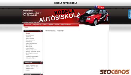 kobela.hu desktop előnézeti kép