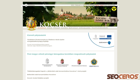 kocser.hu desktop previzualizare