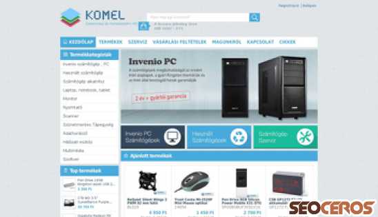 komel.hu desktop náhľad obrázku