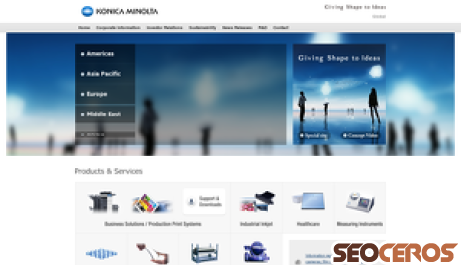 konicaminolta.com desktop náhľad obrázku