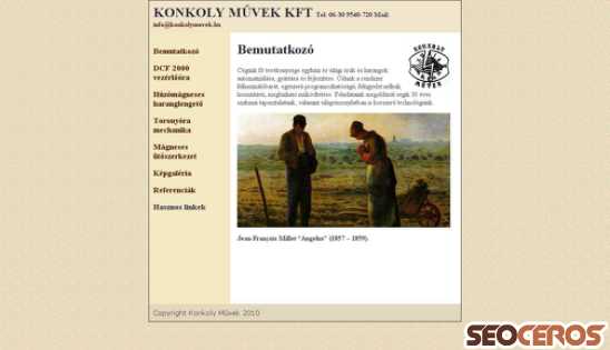konkolymuvek.hu desktop előnézeti kép