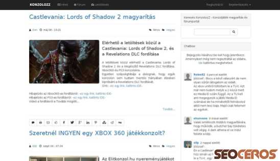 konzolozz.hu desktop náhled obrázku