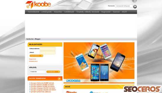 koobe.hu desktop előnézeti kép