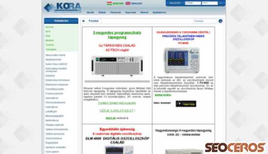 kora.hu desktop előnézeti kép