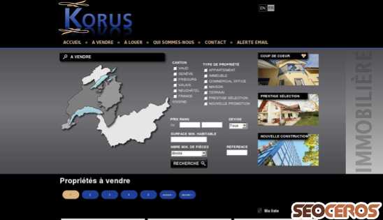 korus.ch desktop förhandsvisning