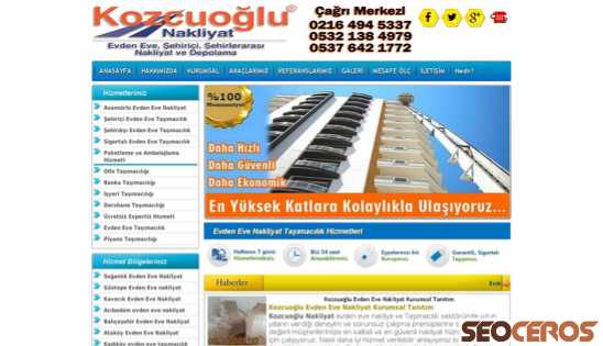 kozcuogluevdenevenakliyat.com desktop vista previa
