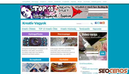 kreativvagyok.hu desktop náhled obrázku