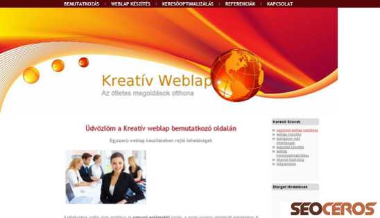 kreativweblap.hu desktop előnézeti kép