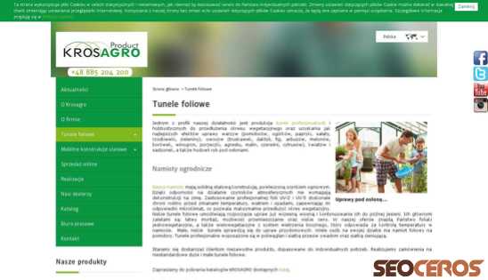 krosagro.pl/tunele-foliowe desktop náhled obrázku