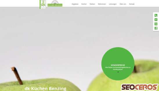 kuechen-benzing.de desktop previzualizare