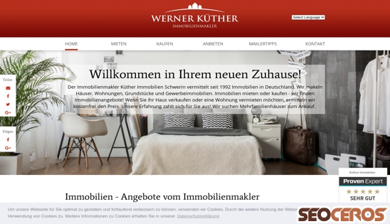 kuether-immobilien.de desktop prikaz slike