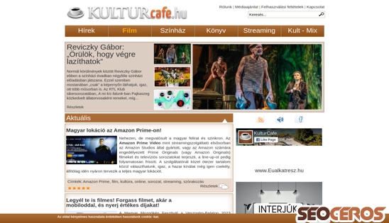 kulturcafe.hu desktop náhled obrázku