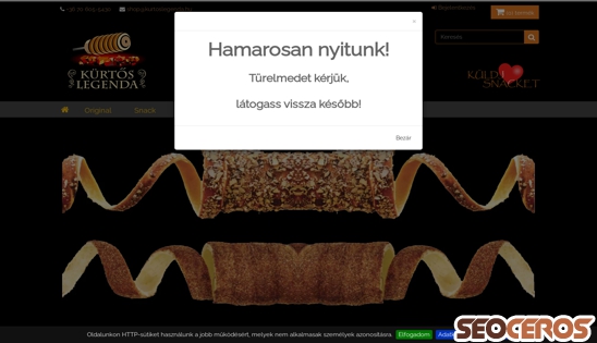 kurtoslegenda.hu desktop náhľad obrázku