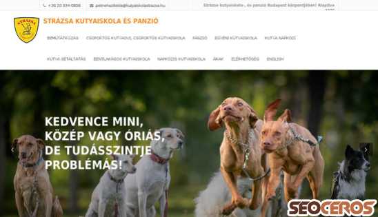 kutyaiskola-strazsa.hu desktop náhled obrázku