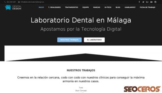 laboratoriodentaldesign.es desktop förhandsvisning