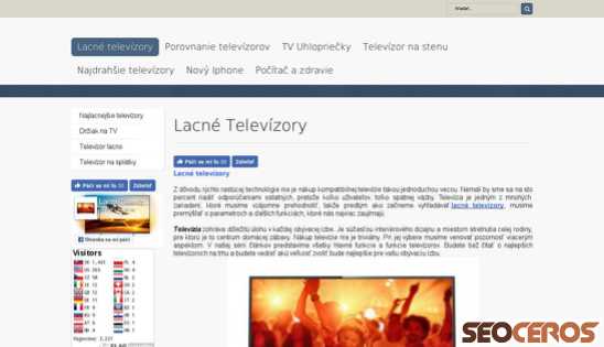 lacnetelevizory.sk desktop náhled obrázku