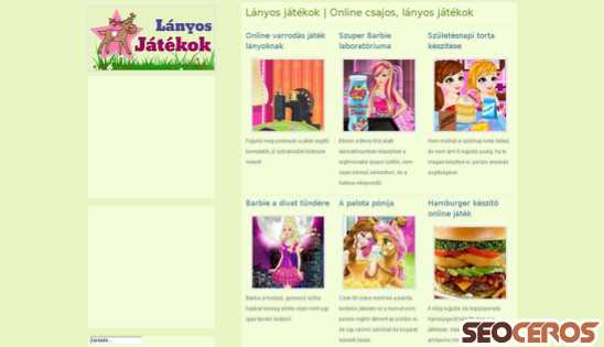 lanyos-jatekok.hu desktop náhled obrázku