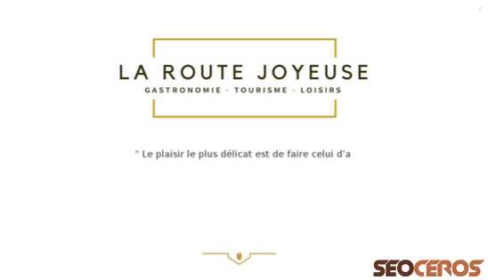 laroutejoyeuse.fr desktop förhandsvisning