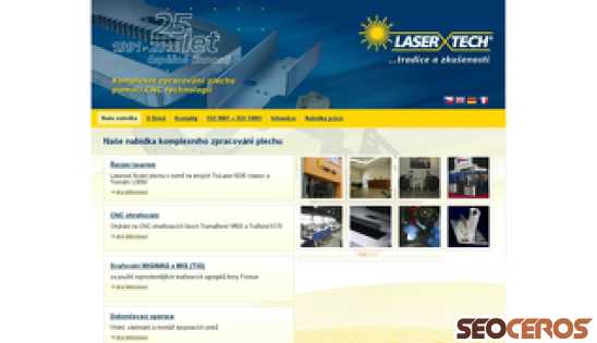 laser-tech.cz desktop förhandsvisning