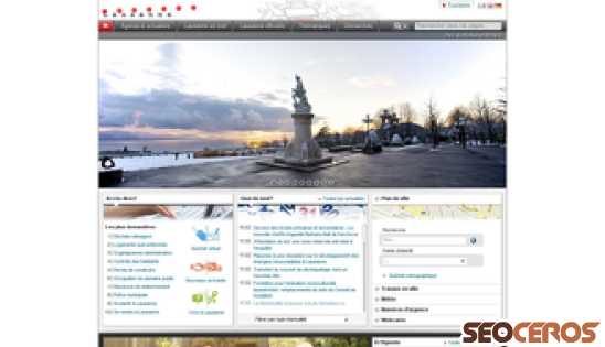 lausanne.ch/fr desktop prikaz slike