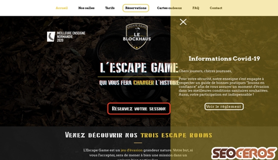 leblockhaus-escape.fr desktop förhandsvisning
