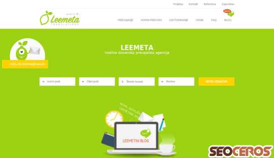 leemeta.si desktop förhandsvisning