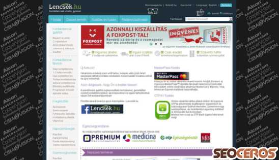 lencsek.hu desktop előnézeti kép
