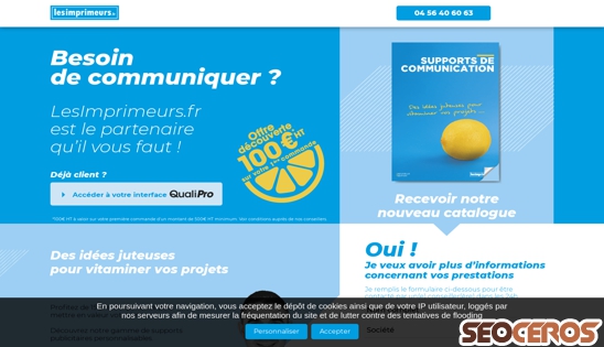 lesimprimeurs.fr desktop preview