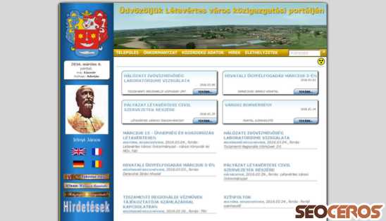 letavertes.hu desktop előnézeti kép