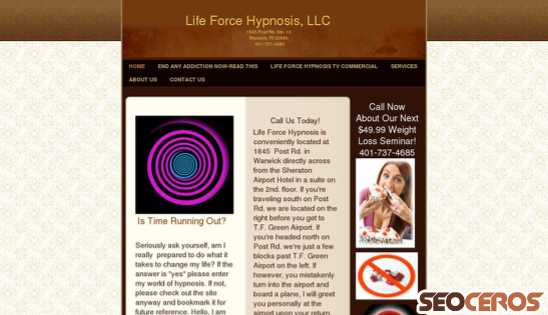 lifeforcehypnosis.com desktop preview