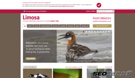 limosaholidays.co.uk desktop obraz podglądowy