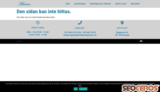 lindanvagnen.se desktop előnézeti kép