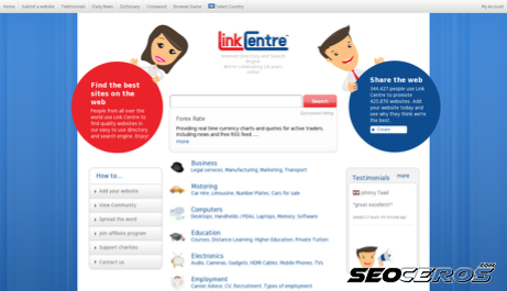 linkcentre.com desktop előnézeti kép