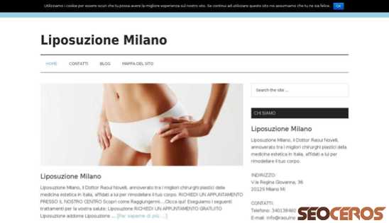 liposuzione-milano.info desktop förhandsvisning