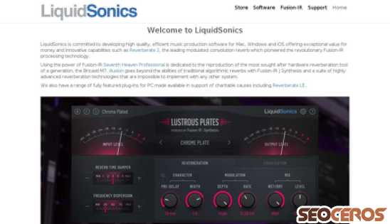 liquidsonics.com desktop förhandsvisning